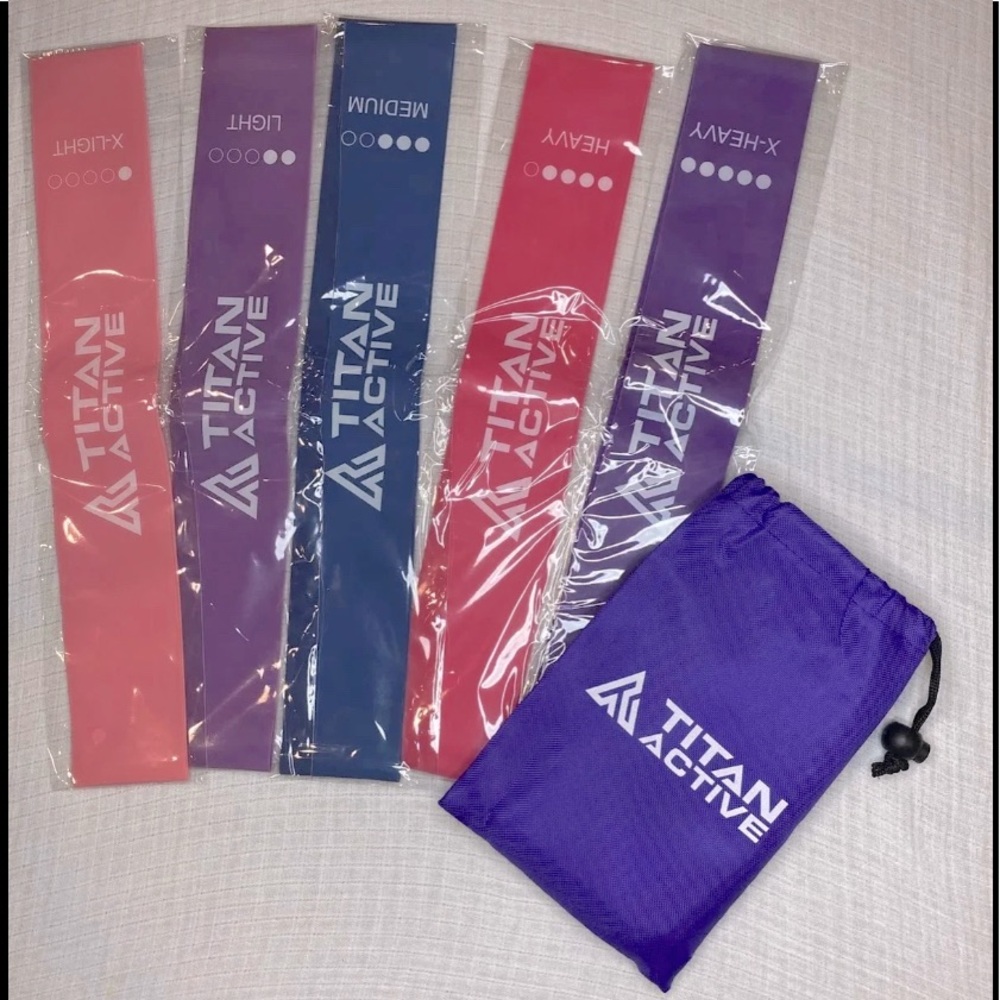 3/$20 or 6/$35 Mix & Match Titan Active Resistance Bands Set of 5 Sealed